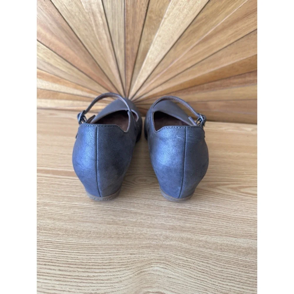 Dansko Loralie Comfort Mary Jane Wedge Gray Leather Womens EUR 38/US 7.5-8‎